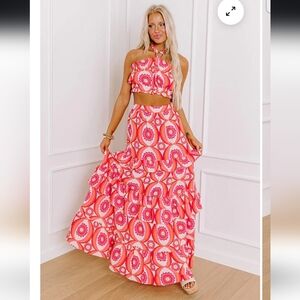 Pink & Orange Patterned Set